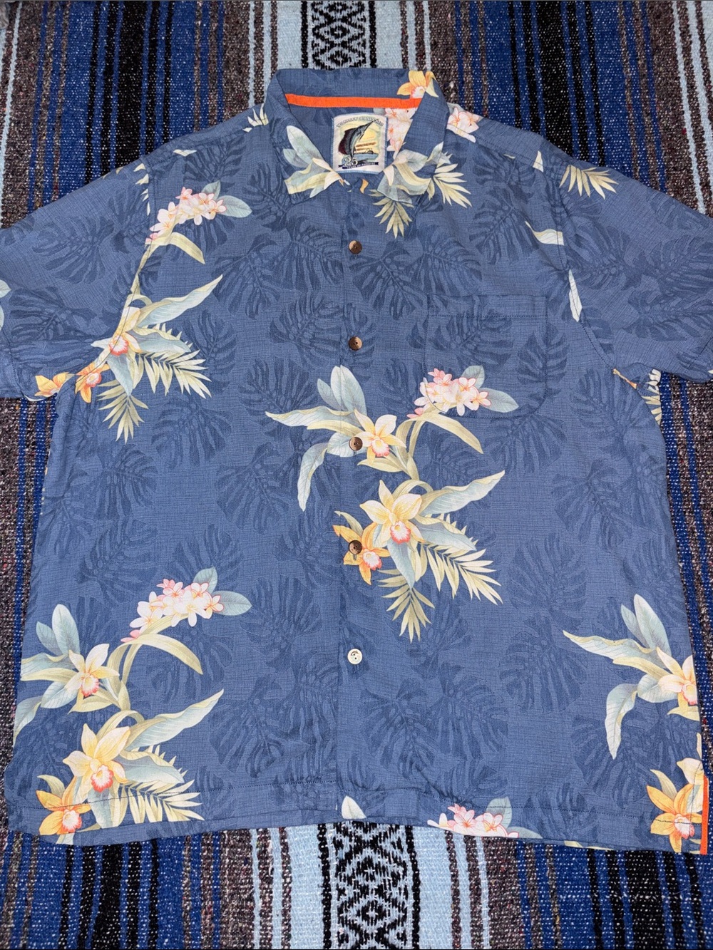 Tommy Bahama Floral Pattern Hawaiian Shirt